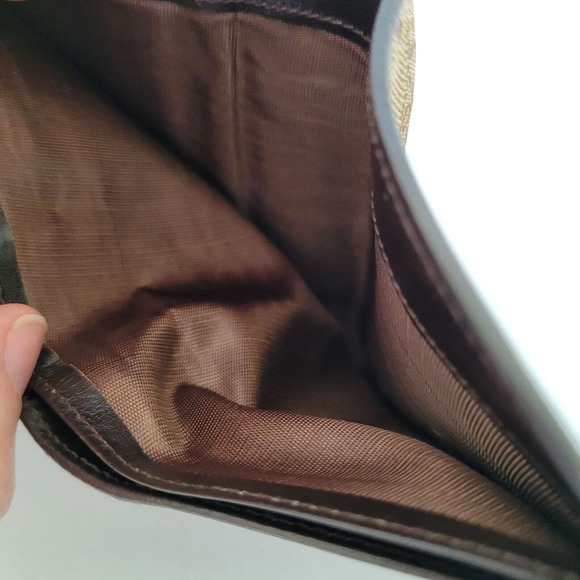 Celine Vintage Medium Bifold Horse And Carriage Wallet Kisslock Brown Tan Purse - Picture 5 of 13